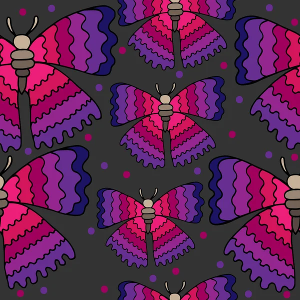 Бесшовные с абстрактной розовой бабочкой — стоковый вектор