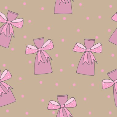 Pembe fiyonklu büyük hediye ile Seamless Modeli