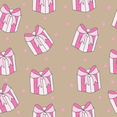 Yay ile büyük pembe hediye ile Seamless Modeli