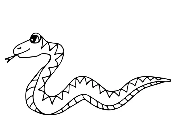 Serpent mignon isolé sur le fond blanc — Image vectorielle