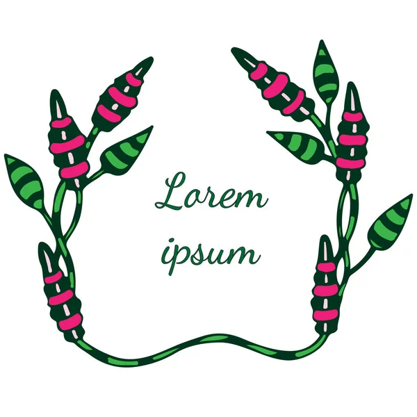 Çelenk soyut Pembe çiçek ve metin için yer ile