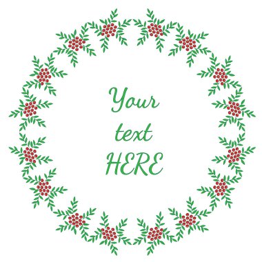 Beyaz bac kırmızı rowan berry çerçevelerle izole yaprak yeşil