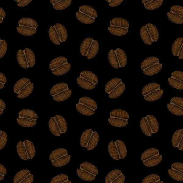 Küçük kahve tahıl nakış ile Seamless Modeli im dikiş