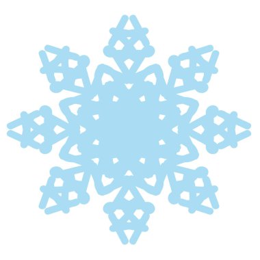 Beyaz zemin üzerine mavi izole kar tanesi