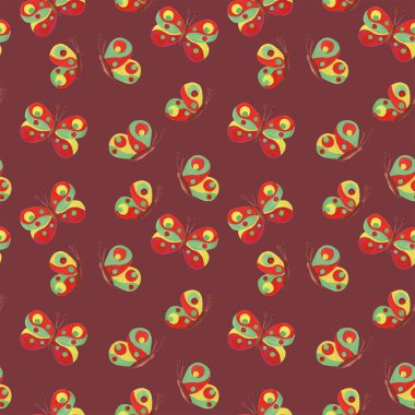 El boya suluboya seamless modeli ile kelebek