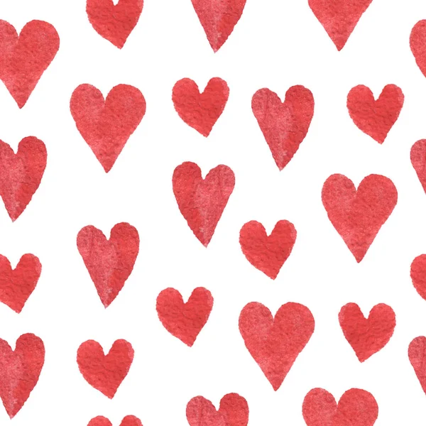 Watercolor seamless pattern with heart — Stock Photo, Image