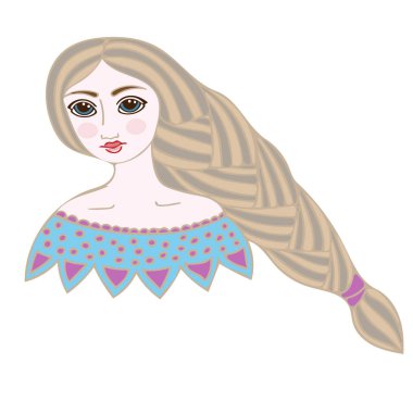 uzun saçlı genç güzel kız