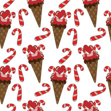 Tatlı ve lezzetli dondurma ile Seamless Modeli