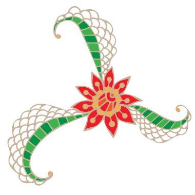 Beyaz arka plan üzerinde izole vektör çiçek