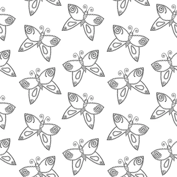 Satır dekoratif öğeler üzerinde beyaz backgro izole kelebek