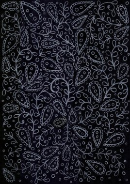 Tahtada süslü elementlerle tebeşir tipografik tasarım şablonu. Poster, kart ya da davetiye için tebeşir tipografisi. 