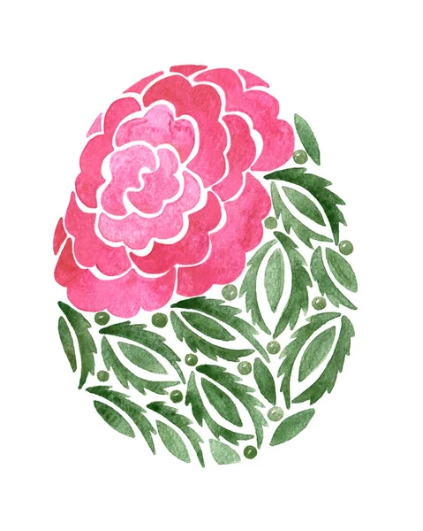 花环水彩画 框架与玫瑰 在白色背景上孤立的手绘水彩画 — 图库照片