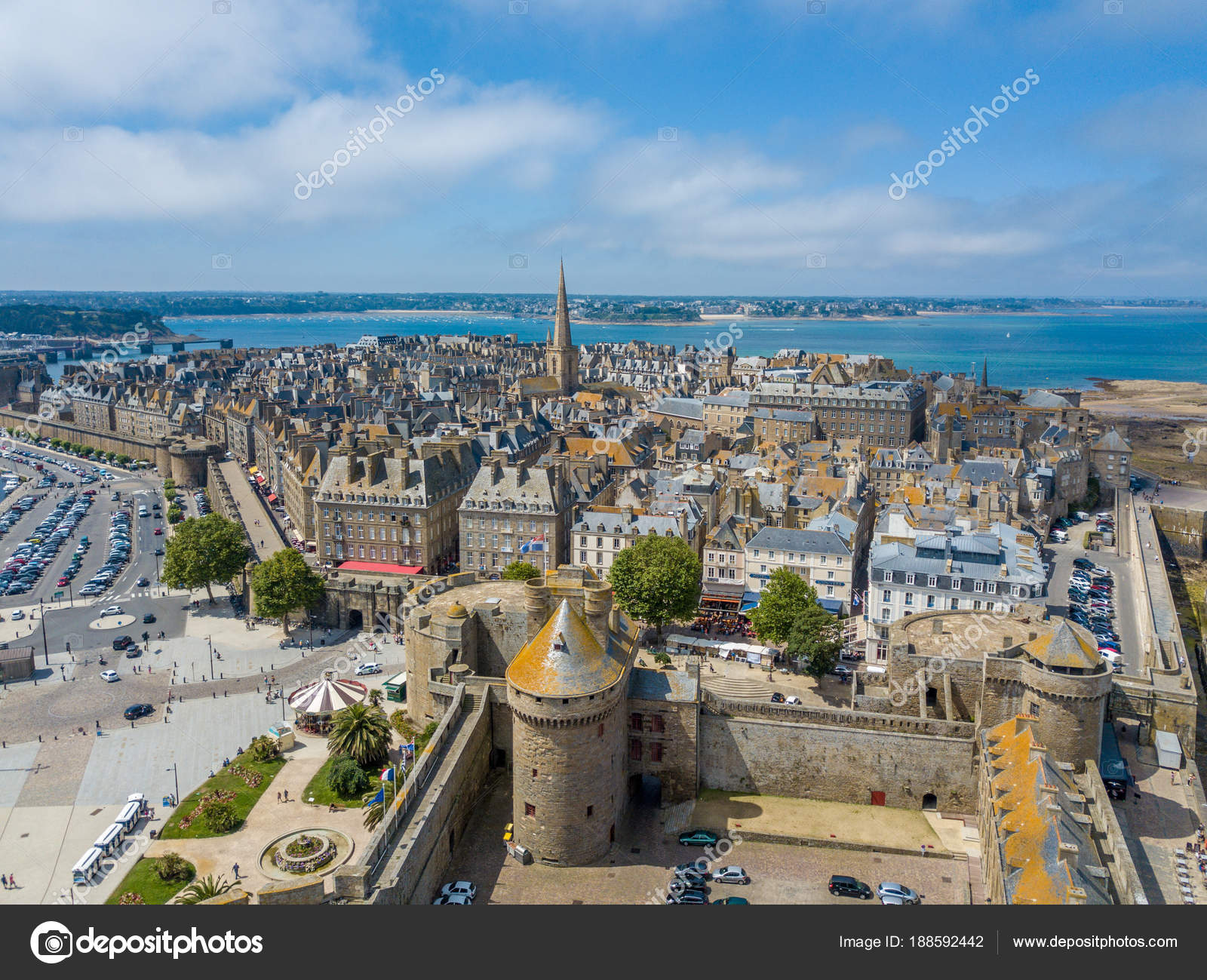 Aerial View Saint Malo City Center Stock Photo Image By C Antoine2k