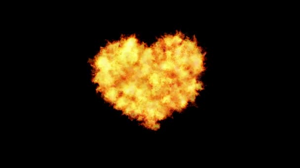 Gloeiende hart. animatie voor Valentines day. — Stockvideo
