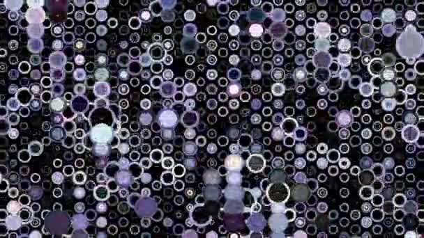 Fundo abstrato de círculos multicoloridos. fundo psicodélico brilhante — Vídeo de Stock