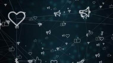 hareketli sosyal ağ arka plan. arka plan yavaş hareketli bağlı şeylerden. şeylerin Internet