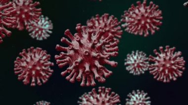 Coronavirus SARS-CoV-2 Roman Coronavirüs 2019-nCoV Mikroskop Virüsü