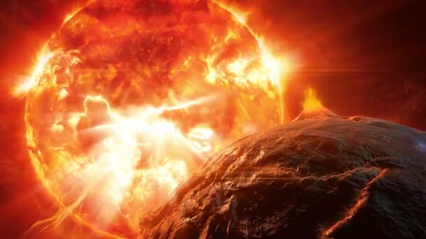 The dramatic explosion of the red giant star — Stock Video