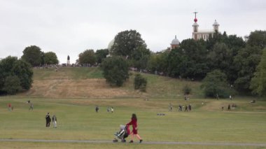 Londra 'daki Greenwich Park' taki güzel çayırlar - Londra, İngiltere - 16 Eylül 2016