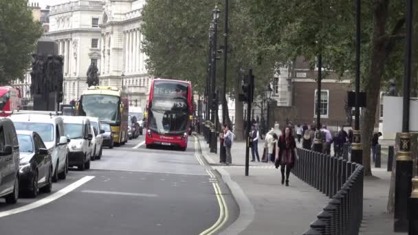 Londres Inglaterra Septiembre 2016 Londres Ciudad Autobús — Vídeos de Stock