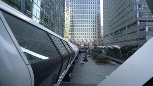 Londres Inglês Setembro 2016 Escritório Negócios Windows Skyscrapers Edifícios Londres — Vídeo de Stock