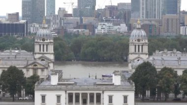 London city arka plan üzerinde üzerinde havadan görünümü