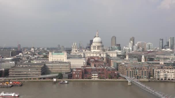 Luftaufnahme Der Pauls Cathedral Und Der City London London England — Stockvideo