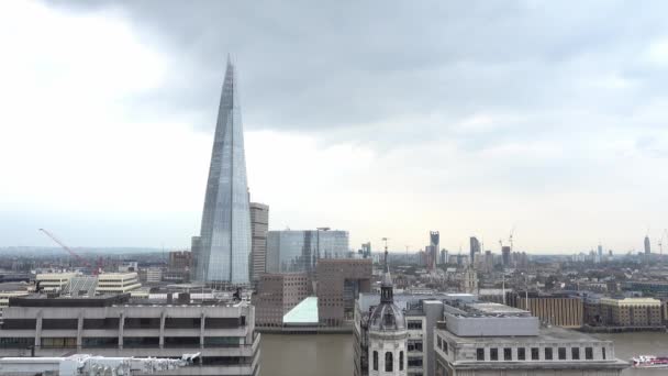 Londýn Anglie Září 2016 Windows Mrakodrapů Obchodní Kancelář Budovy Městě — Stock video