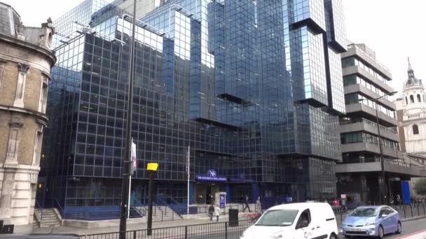 Londyn Anglia Września 2016 Windows Wieżowce Biuro Biznes Budynków London — Wideo stockowe