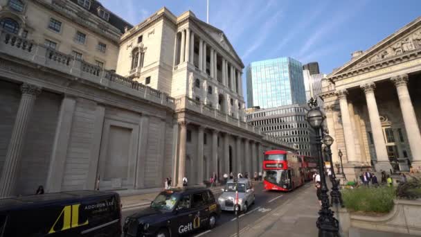 Denní Městský Provoz Chodci Londýně Londýn Anglie — Stock video