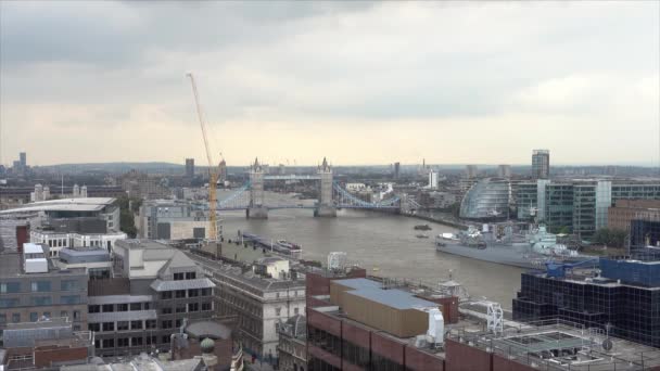 Londra Ngiltere Eylül 2016 Tower Köprü Londra Ngiltere — Stok video