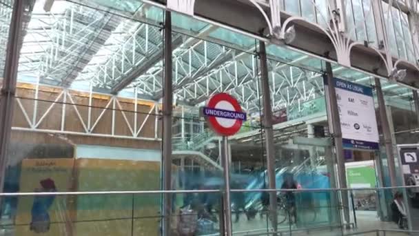 London Tunnelbana Vid Paddington Station London London England September 2016 — Stockvideo