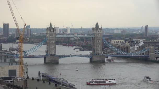 Londra Ngiltere Eylül 2016 Tower Köprü Londra Ngiltere — Stok video