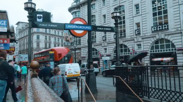 Trafic Urbain Jour Londres Londres Angleterre — Video