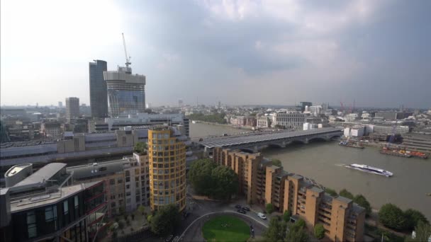 Luchtfoto London City Achtergrond — Stockvideo