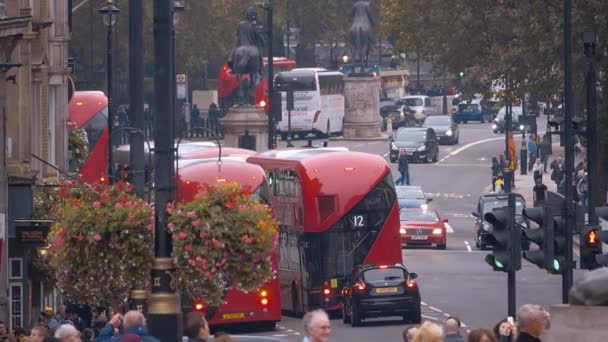 Stadsverkeer Londen Londen Engeland December 2018 — Stockvideo