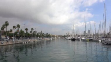 Barselona / İspanya, 2 Ekim 2016: Marina Port Vell Barcelona - İspanya 