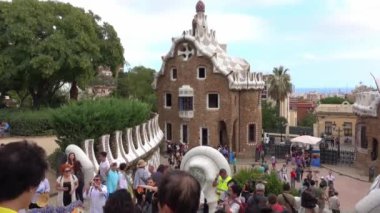 Barselona / İspanya, 2 Ekim 2016: güzel Park Guell Barselona