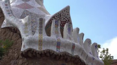 Barselona / İspanya, 2 Ekim 2016: güzel Park Guell Barselona