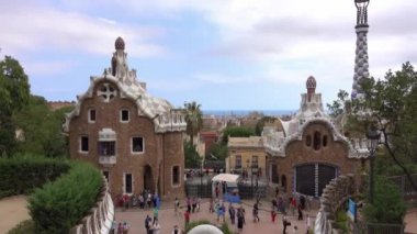 Barselona / İspanya, 2 Ekim 2016: güzel Park Guell Barselona