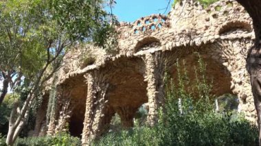 Barselona / İspanya, 2 Ekim 2016: güzel Park Guell Barselona