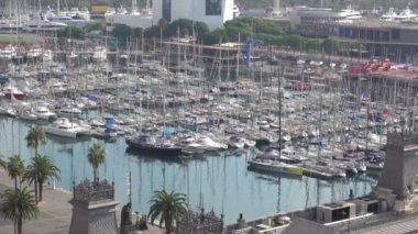 Barselona / İspanya, 2 Ekim 2016: Marina Port Vell Barcelona - İspanya 
