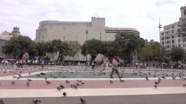 İspanya güzel Barselona şehrinin görünümü