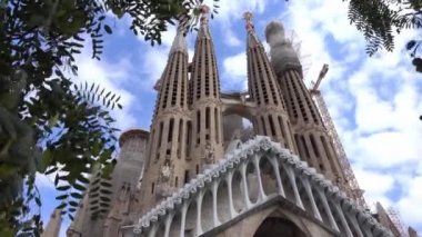 Barselona / İspanya, 2 Ekim 2016:most ünlü dönüm noktası Barcelona - Sagrada Familia