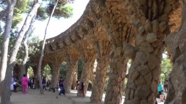 Barselona / İspanya, 2 Ekim 2016: güzel Park Guell Barselona