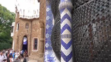 Barselona / İspanya, 2 Ekim 2016: güzel Park Guell Barselona