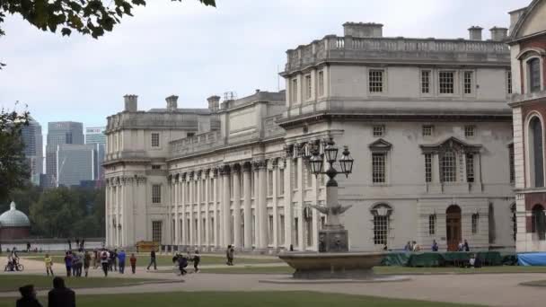 Old Royal Naval College Greenwich Londra Inghilterra Settembre 2016 — Video Stock