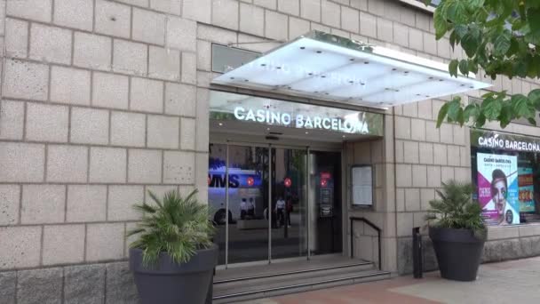 Casino Barcelona Port Olympic Barcelona Spanien Oktober 2016 — Stockvideo