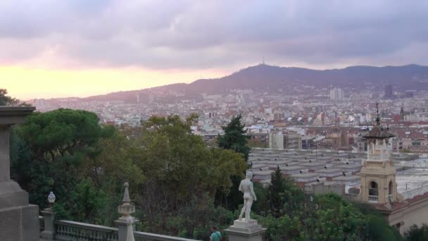 Barcelona España Octubre 2016 Hermoso Parque Güell Barcelona — Vídeos de Stock