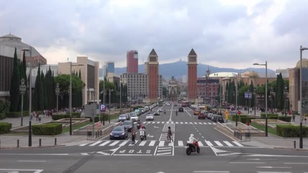 スペインのバルセロナ市内観 — ストック動画
